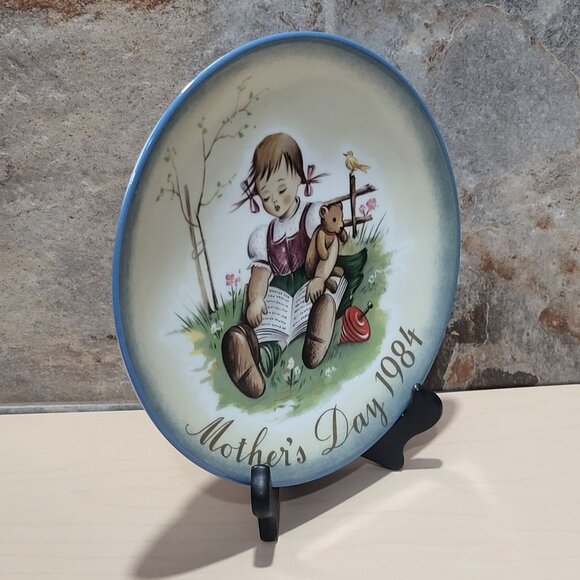 Schmid Hummel Mother's Day 1984 A Joy To Share Decorative Wall Hanging Plate - Picture 8 of 11
